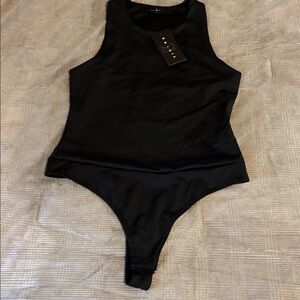 Black Sleeveless thong Bodysuit